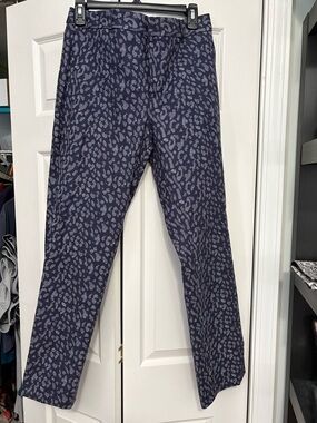 Banana republic Navy leopard print suit pants, size 14